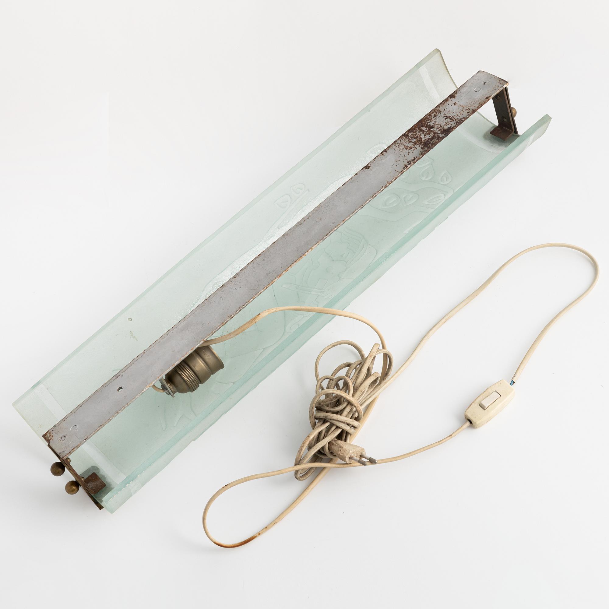 Hugo Borgström, vägglampa, Glössner & Co, Swedish Modern, 1940-tal.