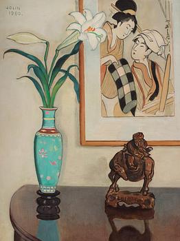 Einar Jolin, Still life with lilies.