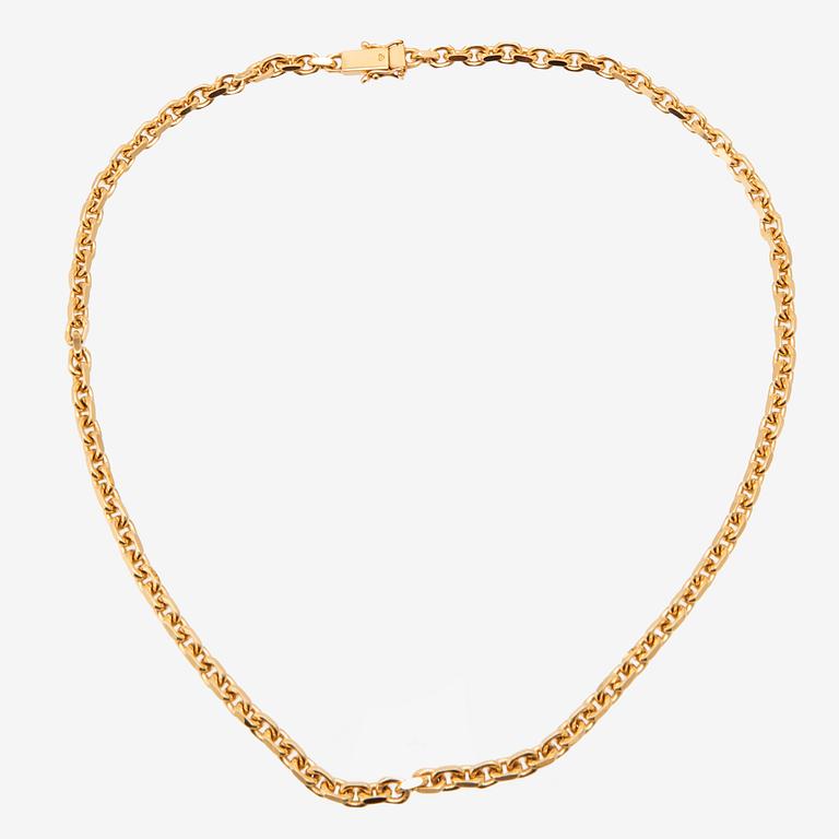 Halsband ankarlänk 18K guld Balestra Italien.