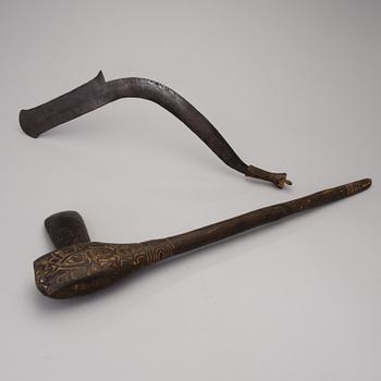 STONE AX, Papua New Guinea, SWORD, Kongo, Africa, second half of the 20th century.