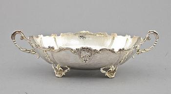 UPPLÄGGNINGSSKÅL, silver, MEMA samt importstämplar, 1900-tal, vikt 650 g.