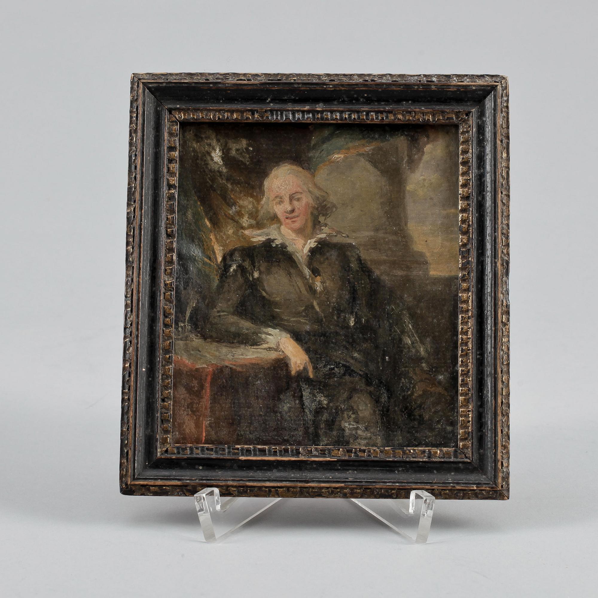 CARL FREDRIK VON BREDA, olja på papp.