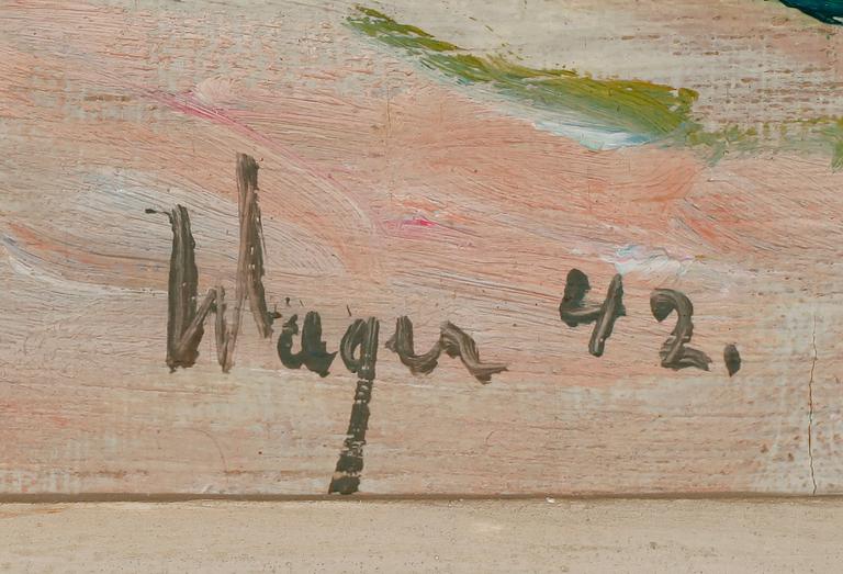 LASSE WAGER, olja på  pannå, signerad och daterad 42.