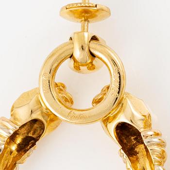 A pair of Cartier earrings 18K gold, "Panthère".