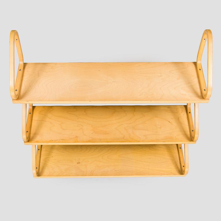 Alvar Aalto, three '112B' shelves, Artek, late 20th century.