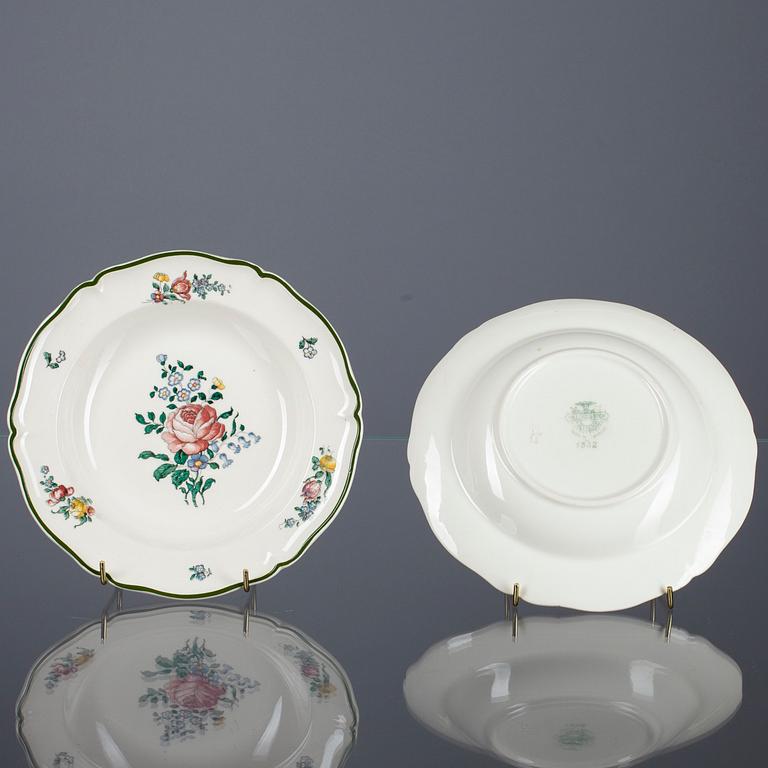 SERVIS, 62 delar, flintgods, Villeroy & Boch, Tyskland sekelskiftet 1800/1900.