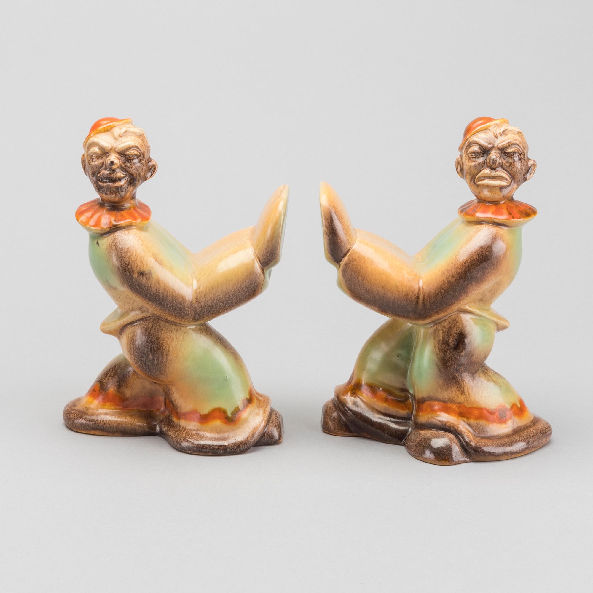 TWO BOOKENDS, 1930s.