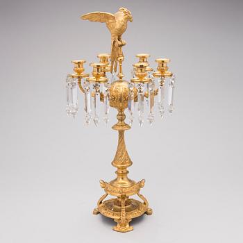 A RUSSIAN CANDELABRA, gilt bronze, Russia, ca 1860-70.