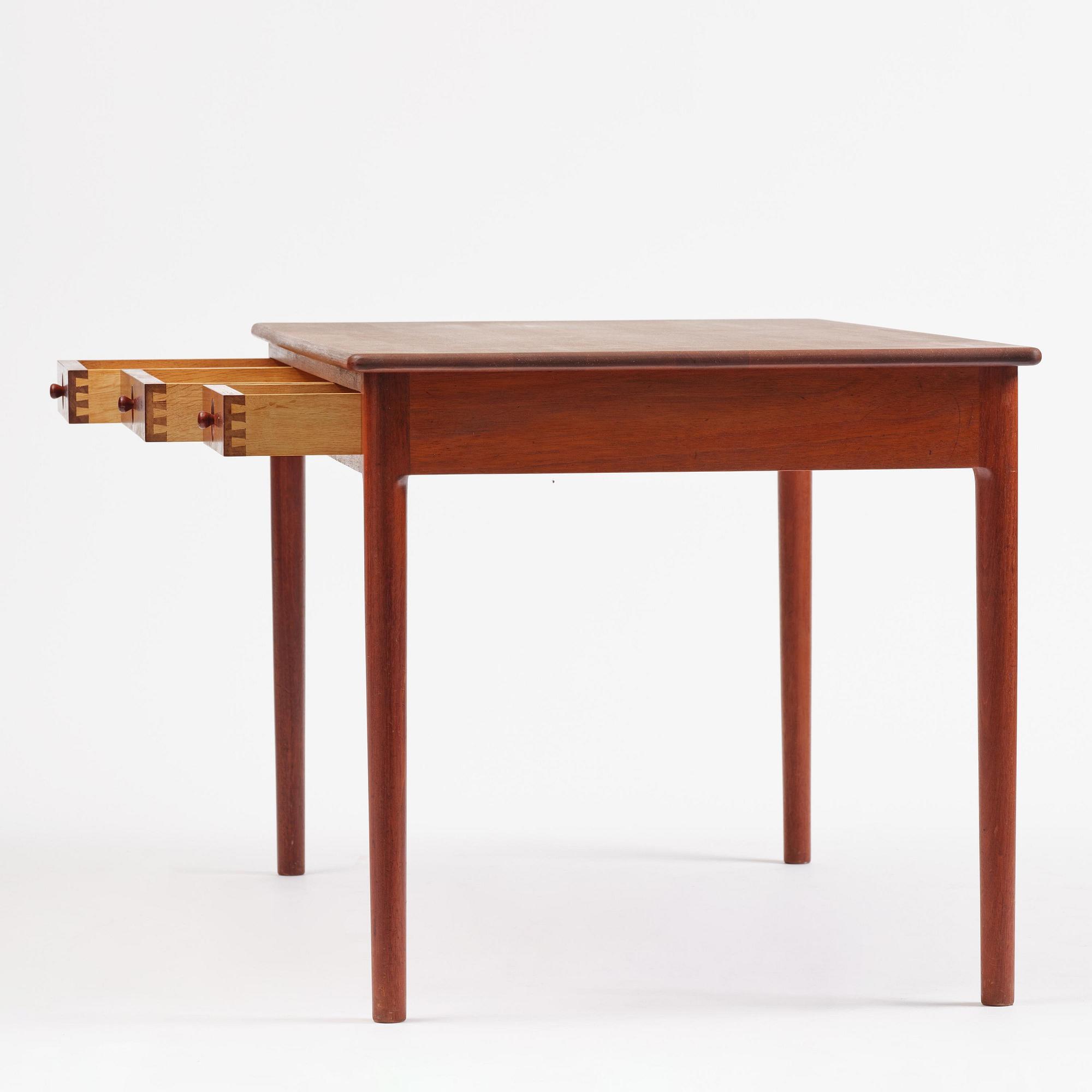Hans J. Wegner, a model PP305 teak desk, PP Møbler, Denmark 1970s.