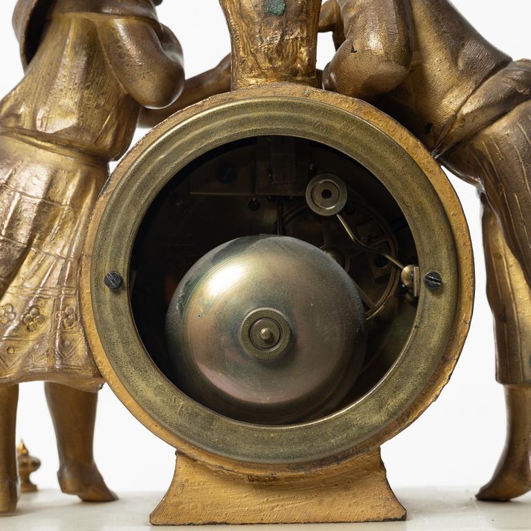 Table pendulum clock, late 19th century.