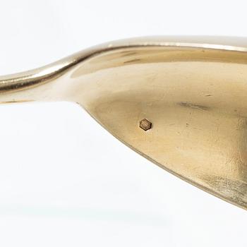 Georges Fouquet-Lapar, salladsbestick, ett par, samt 5 kaffeskedar, förgyllt silver, Frankrike (verksam 1897-1925).