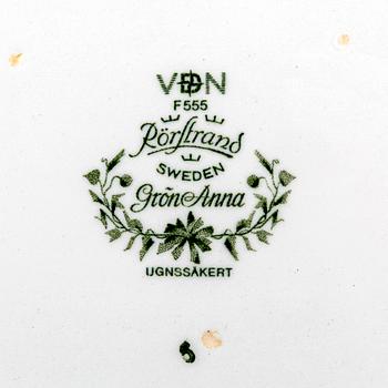 Servis "Grön Anna" 96 dlr porslin, Rörstrand, 1900-talets senare del.