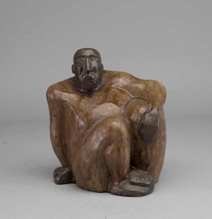 ÅKE HOLM, stoneware sculpture, signed.