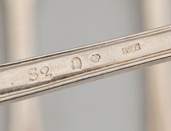 MATGAFFLAR, 6 st, silver, Zimmerman, Stockholm 1800. Vikt ca 472 gram.