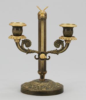 A late Empire table lamp.