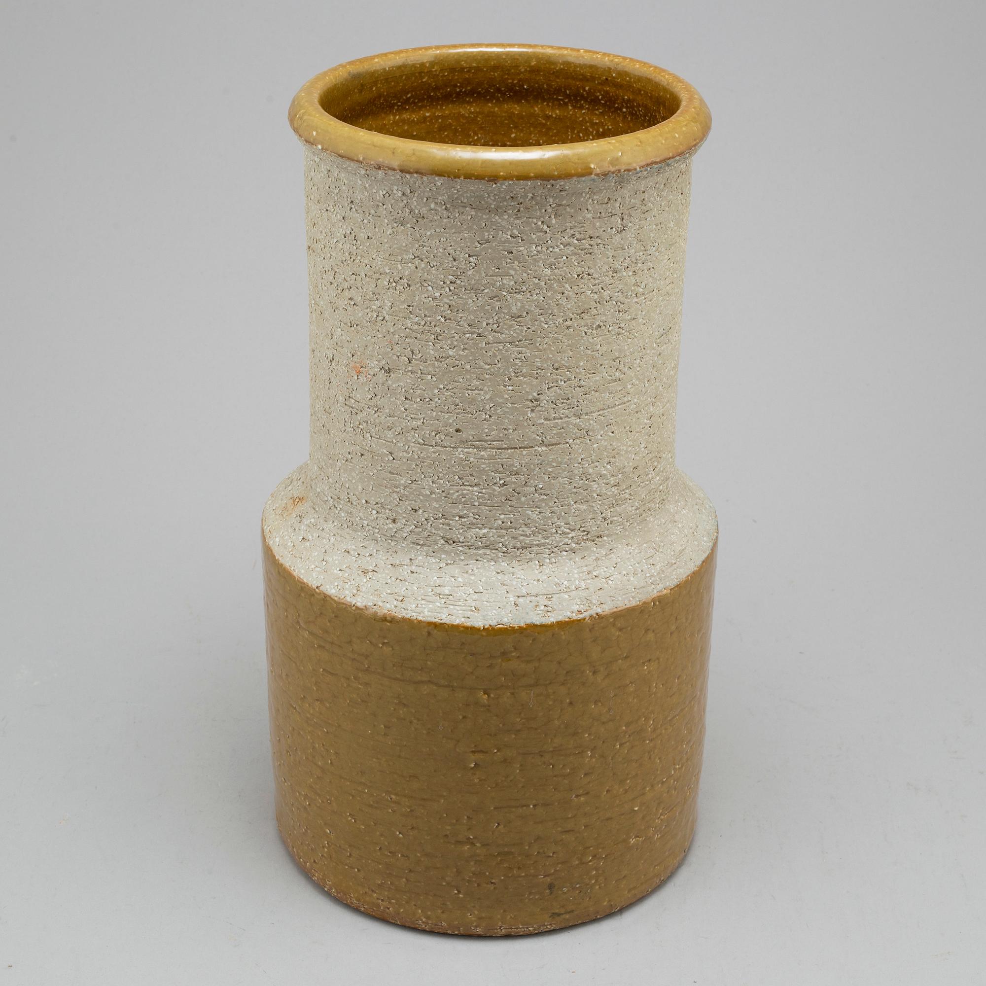 HERTHA BENGTSON, a mid 20th century stoneware floor vase for Rörstrand, Sweden, signed HB.