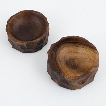 Magnus Ek, a set of eight walnut wood bowls for Oaxen Krog.