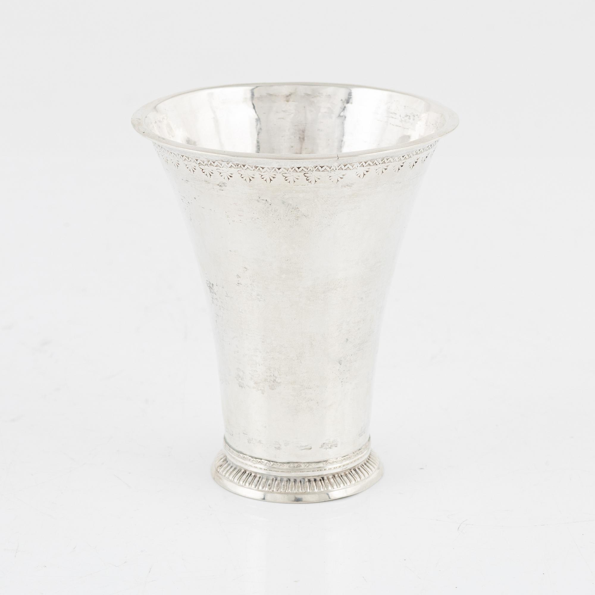 Arvid Castman, bägare, silver, Eksjö 1777.