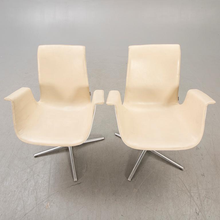 Preben fabricius & Jørgen Kastholm, a "Bucket chair" for Walter Knoll Germany later part of the 20th century.