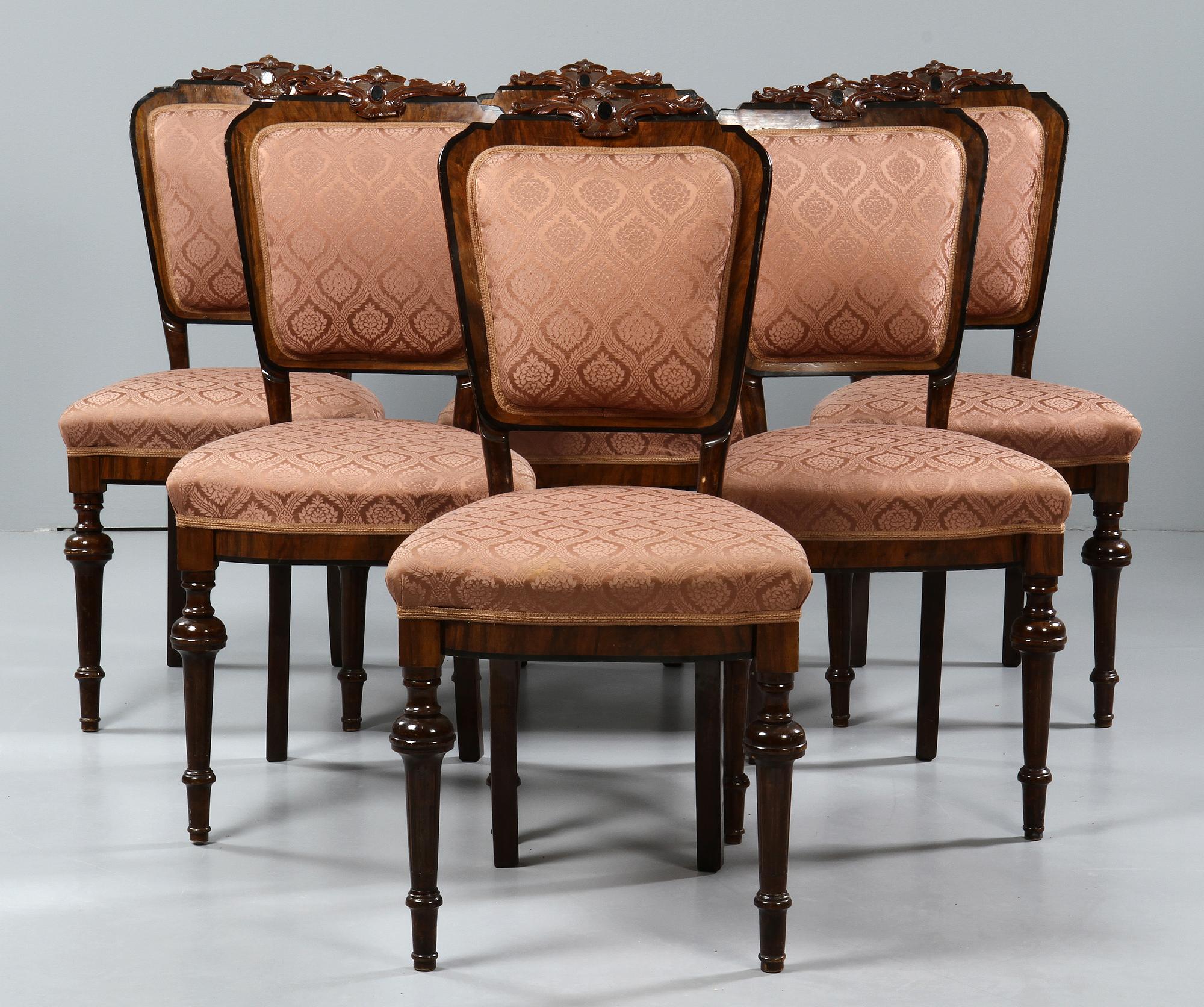 STOLAR, 6 st, nyrenässans, 1800-talets andra hälft.