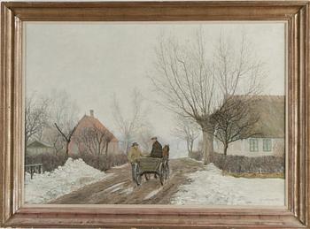Ole Ring, oil on canvas, signed and dated 1943.