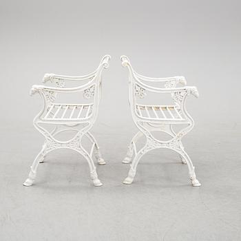 Parkstolar, gjutjärn, efter Karl Friedrich Schinkel, 1900-tal.