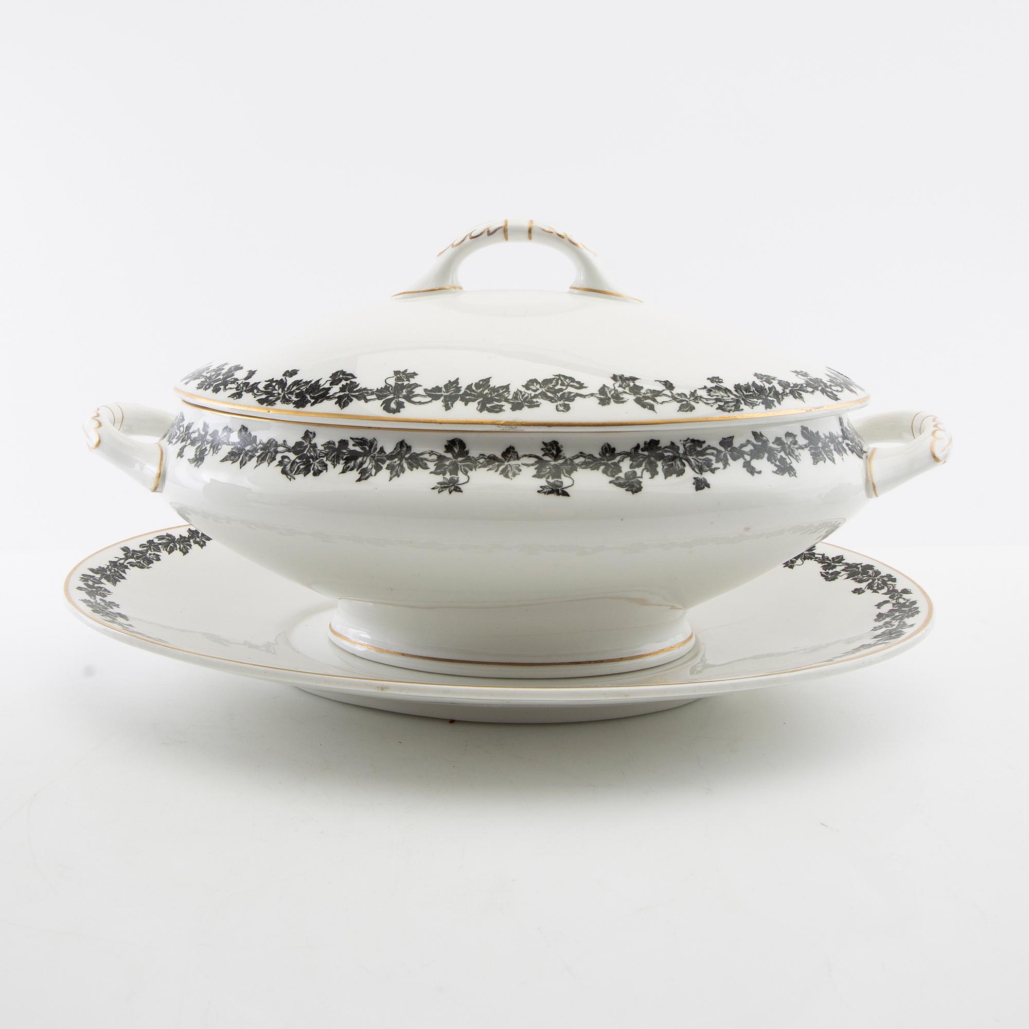 A Dinner service, ca. 51 pieces, model "Dec 2396" Gustavsberg, Sweden early 20th century.