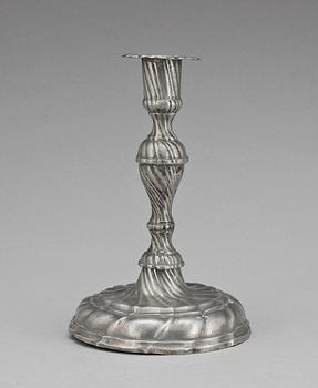 LJUSSTAKE, tenn, rokoko, 1700-tal.