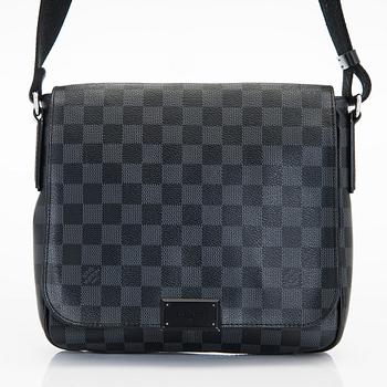 Louis Vuitton, A Damier Graphite 'District PM Messenger' Bag.
