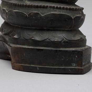 BUDDHA, brons. Thailand, troligen Lanna, 1700-tal.