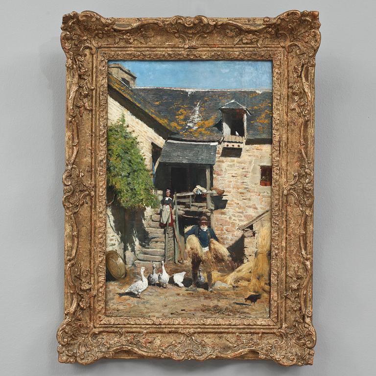 ALFRED EDWARD EMSLIE, olja på pannå, sign o dat 1888.