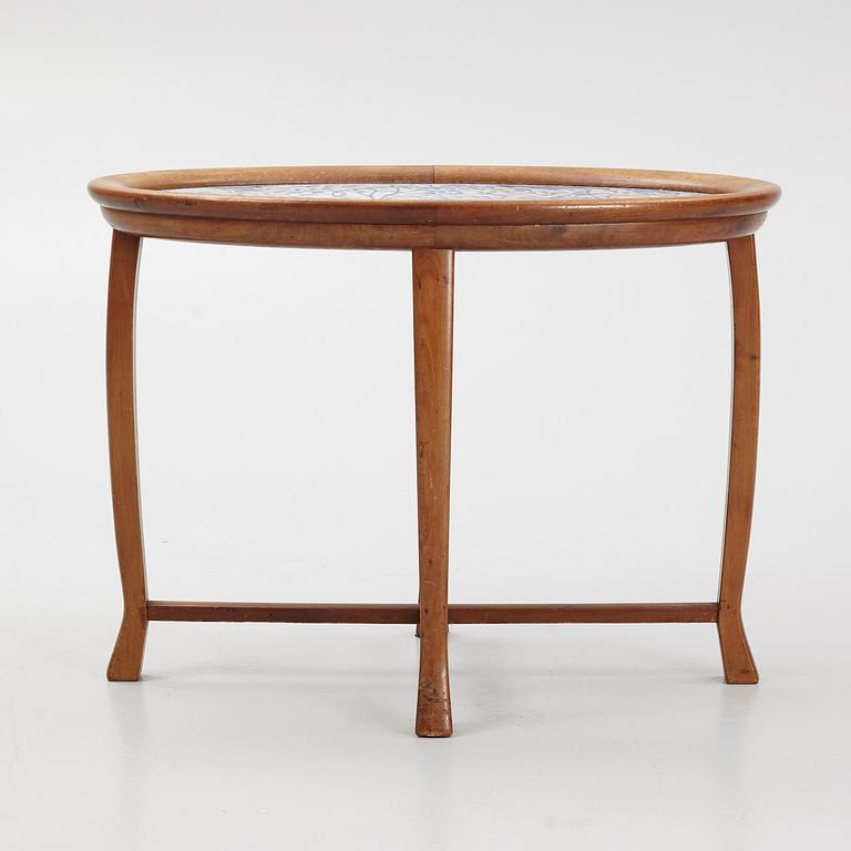 Helge Johansson, & Nordiska Kompaniet, side table, top from S:t Eriks Lervarufabriker, Uppsala 1918.