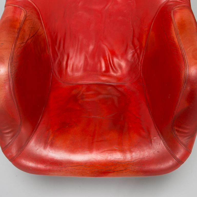 Yrjö Kukkapuro, A 1970's 'Carousel' armchair and ottoman for Haimi Finland.