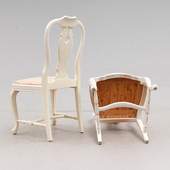 STOLAR, 4 st, rokokostil, 1900-talets mitt.