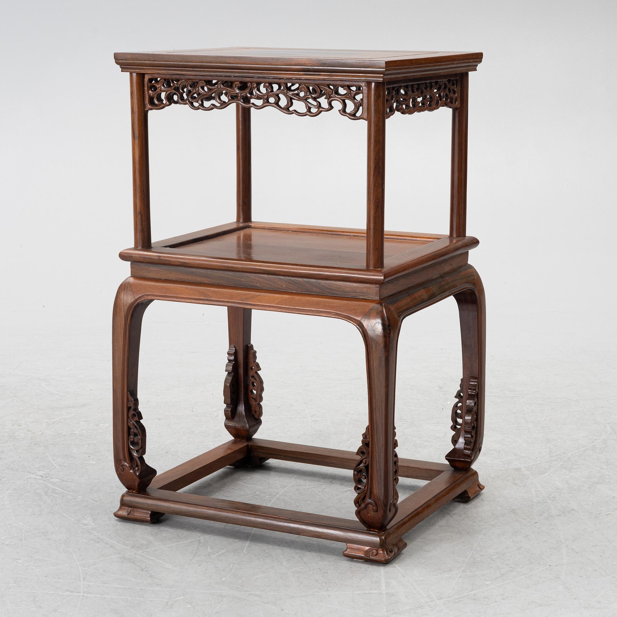 A Chinese hardwood table / shelf, 1900s.