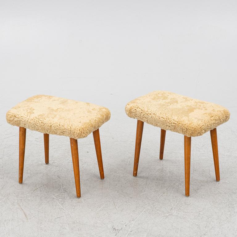 Stools, a pair, second half of the 20th century.