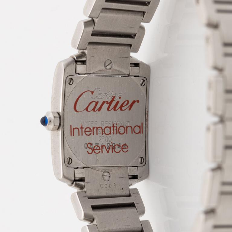 Cartier, Tank Francaise, wristwatch, 20,5 x 17,5 (24,5) mm.