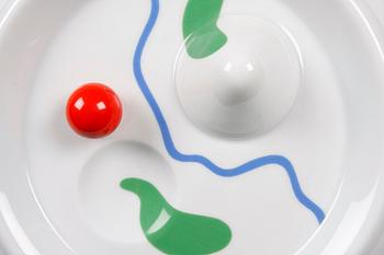 VÄGGPLAKETT, porslin, Herbert Bayer, Rosenthal studio-linie.