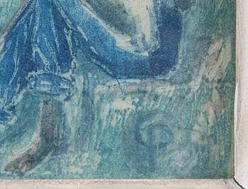 CARL PALME, träsnitt, monogramsign.