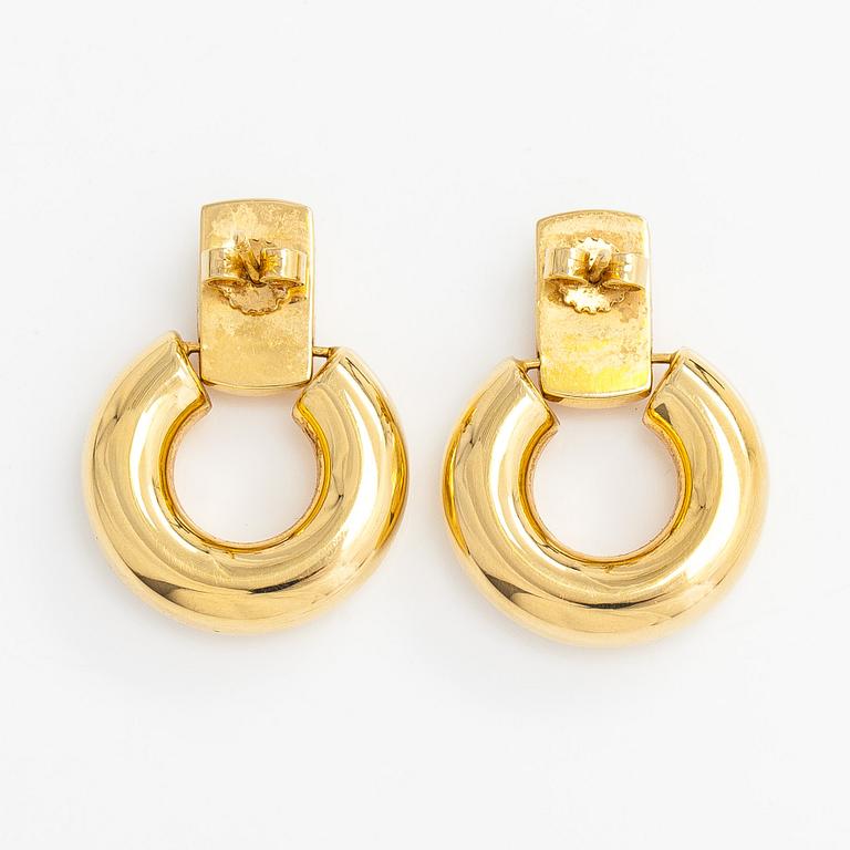 Örhängen, 18K guld. Finska importstämplar.