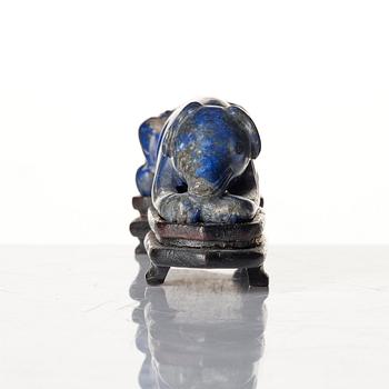 Skulptur, lapis lazuli. Qingdynastin, 1700/1800-tal.