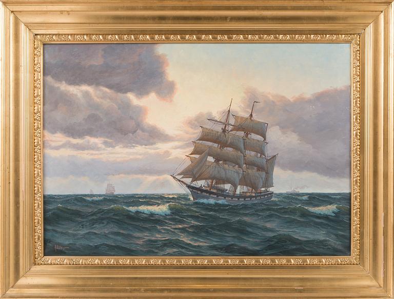 Axel Bülow, Ship at Sea.