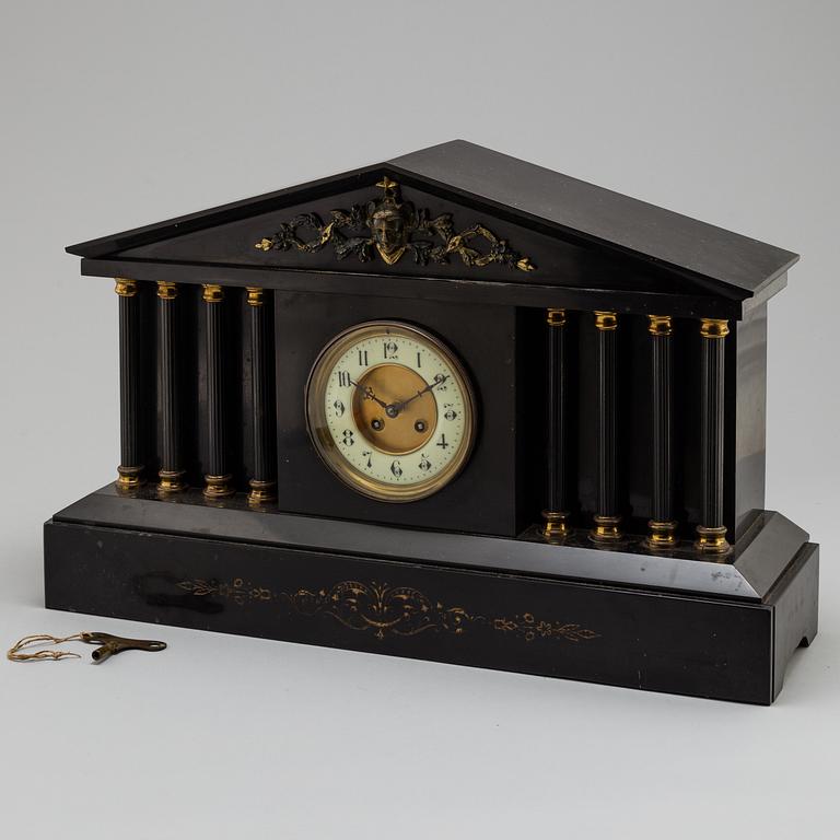 An end of the 19th century stone mantle clock.