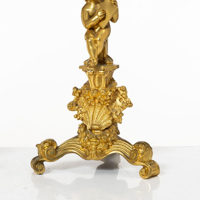 A pair of Louis XV style candelabras, 20th century.