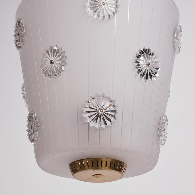 Harald Notini, taklampa, variant av modell "11511", Arvid Böhlmarks Lampfabrik, Stockholm, 1940-tal.