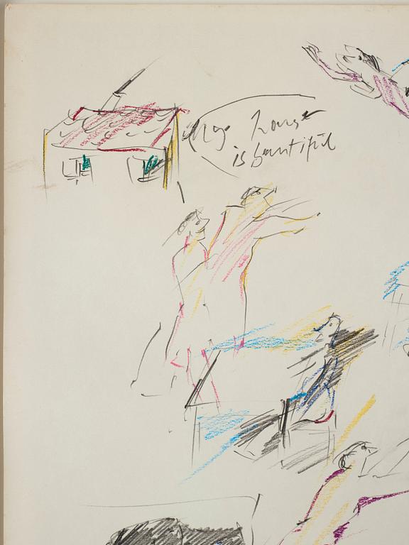 JAN VOSS, teckning, signerad och daterad -64.