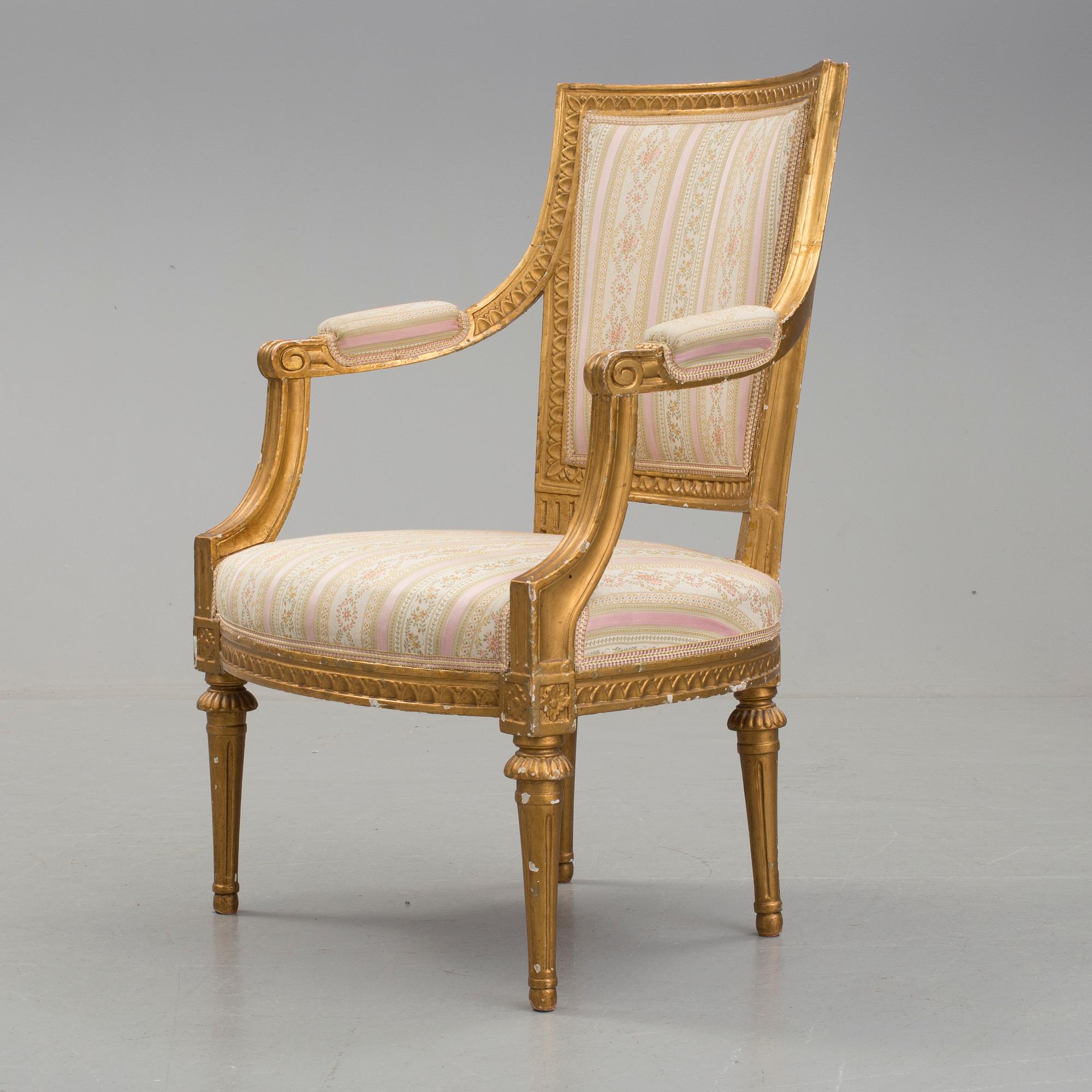 KARMSTOL, Gustavianskt stockholmsarbete, 1700-talets slut.