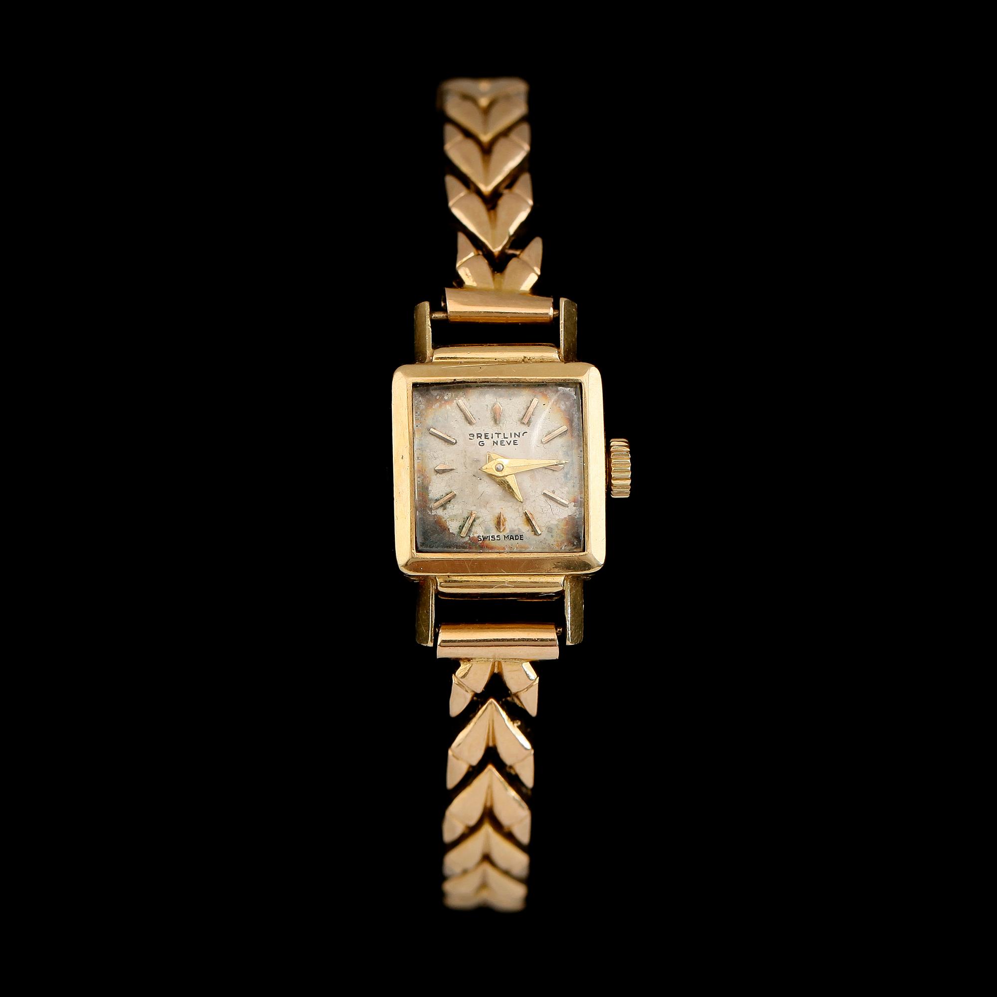 DAMARMBANDSUR, Breitling, 18K guld, 1930-/40-tal. Total vikt ca 16 g.