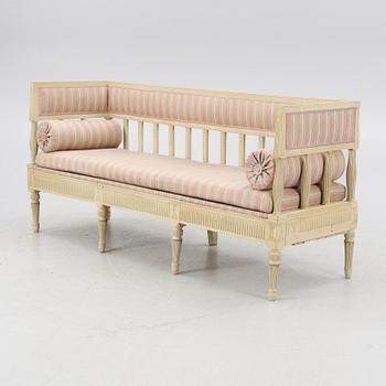 A late Gustavian sofa, 19th century.