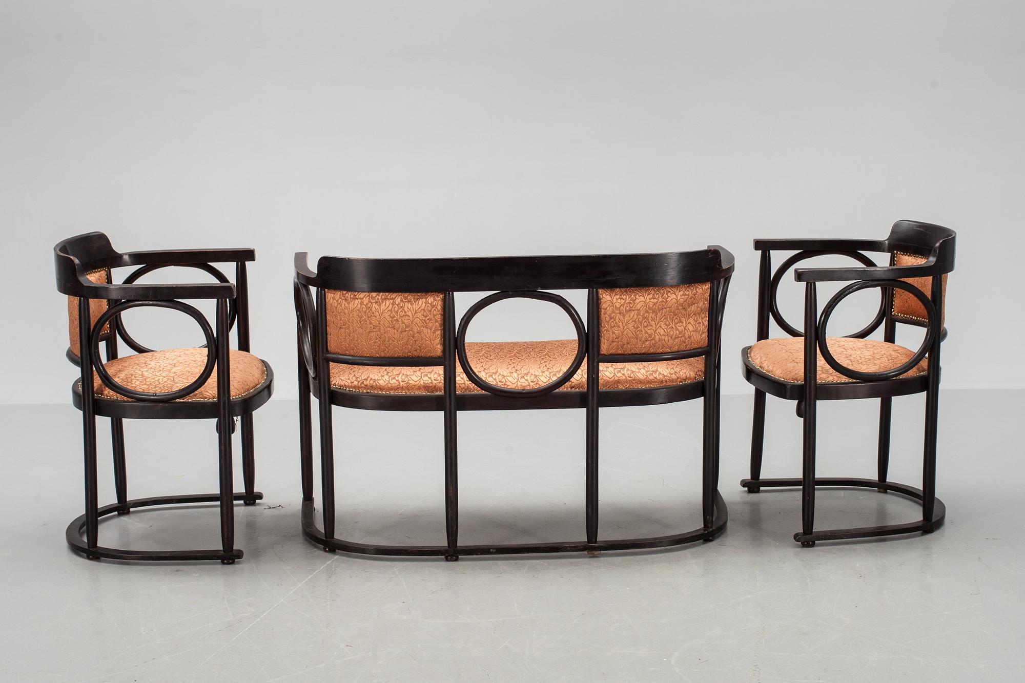 SOFFGRUPP, 2+1, märkt; Thonet.